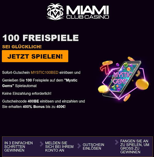 Miami Club Casino
100 Free Spins Miami Club Casino
100 Free Spins